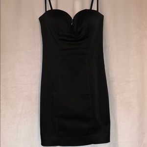 Satin black dress